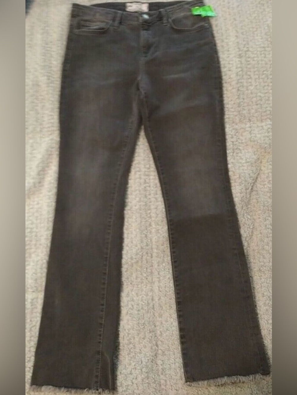 Free People Gray Denim Jeans Size 28 Boho Frayed Edge Beachy